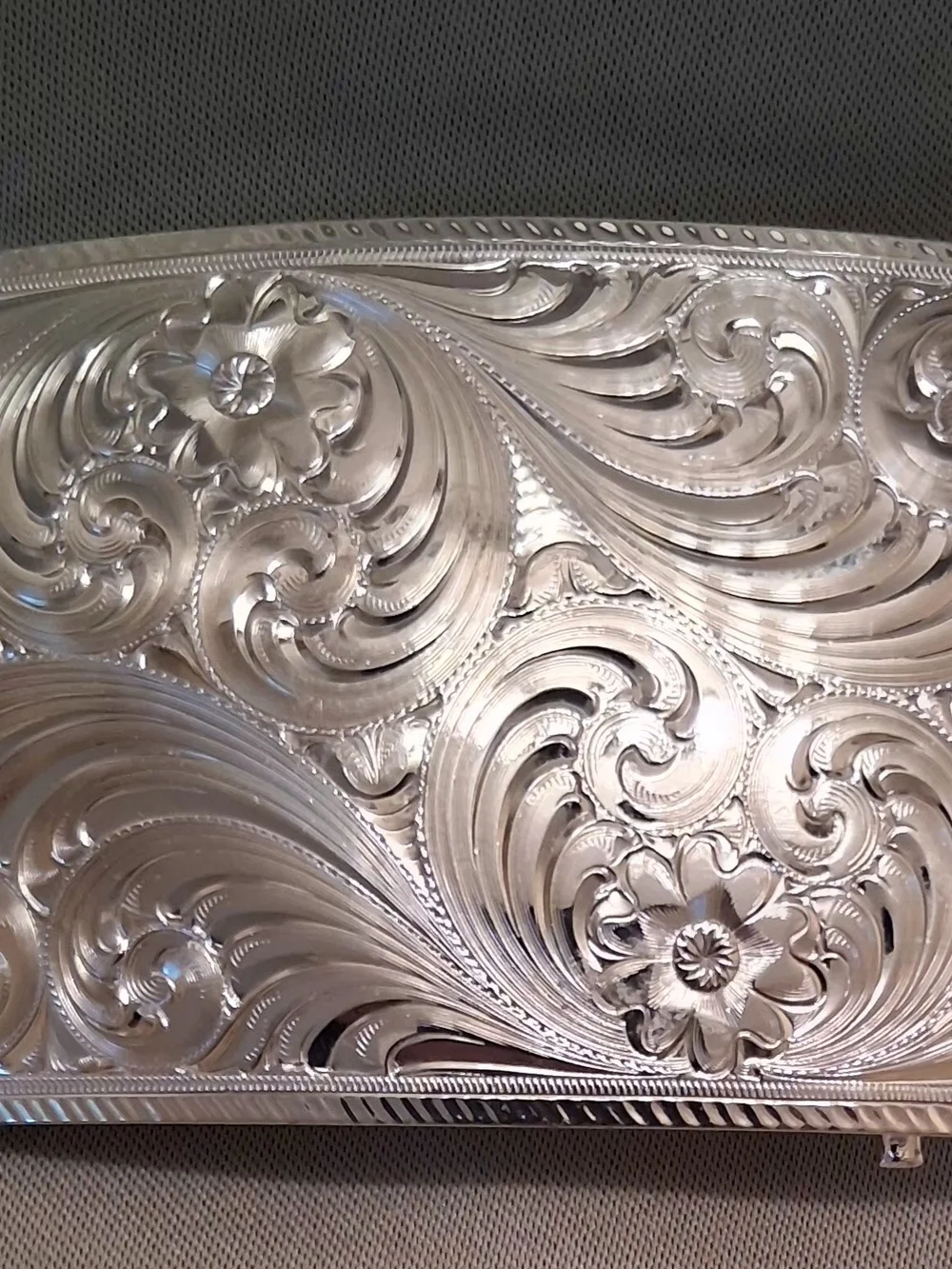 Montana Silversmith's Western Engraved Silver-Tone  Belt Buckle